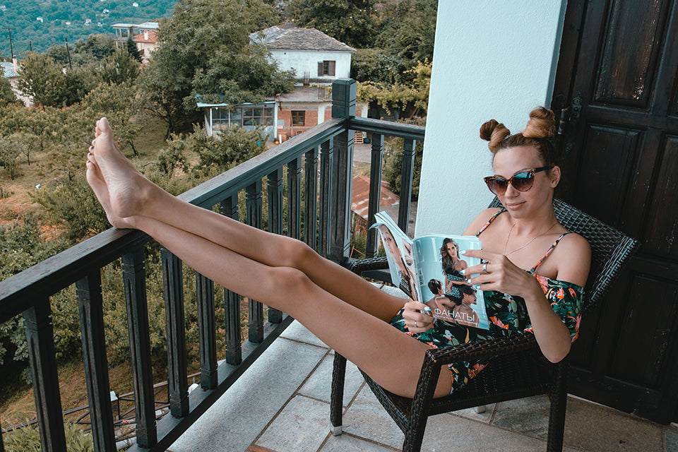 One Piece Green Floral Bathing Suit