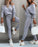 One Shoulder Long Sleeve Top & High Waist Drawstring Pants Set