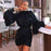 High Collar Sexy Hip Waist Pleated Mini Dress