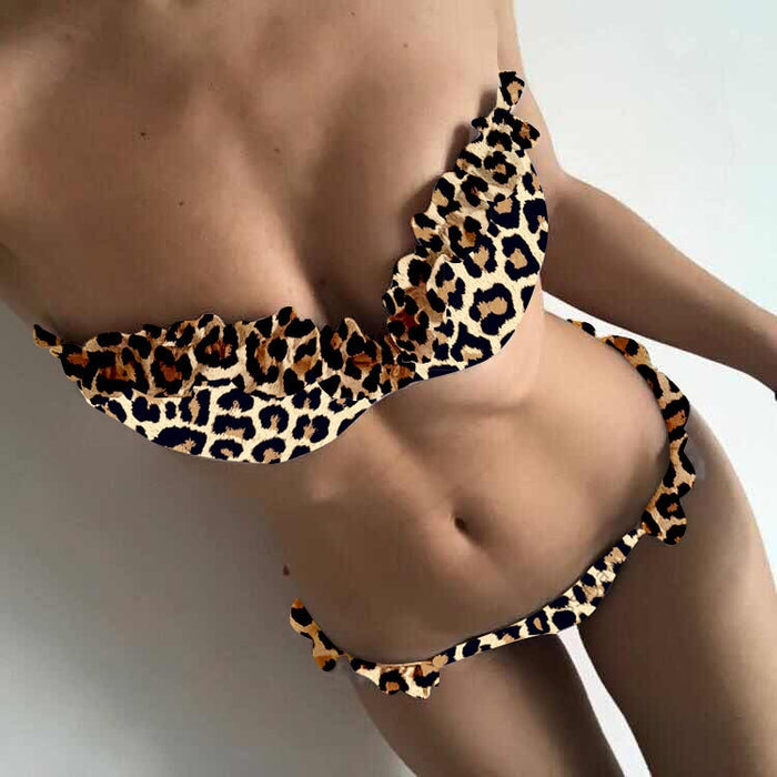 Flower Ruffles Sexy Female Bathing Suit