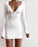 White Sweater Knitted Mini Dresses