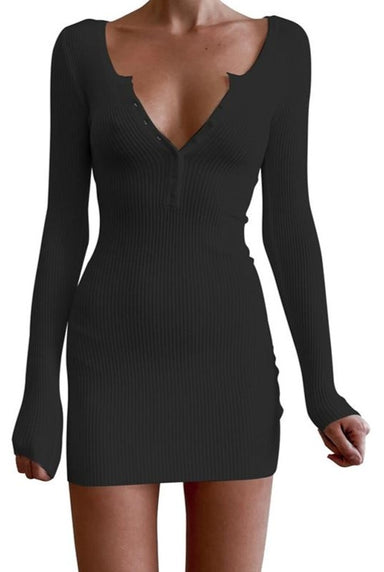 White Sweater Knitted Mini Dresses