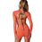 Dragon Pattern Print Crop T-shirts Tops Long Sleeve Backless Top