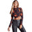 Dragon Pattern Print Crop T-shirts Tops Long Sleeve Backless Top