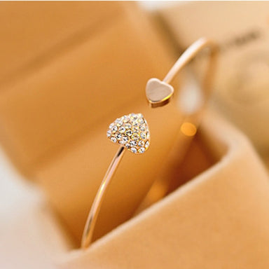 Heart Bow Cuff Bracelet