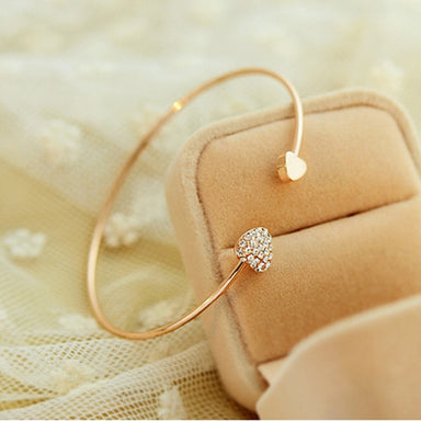 Heart Bow Cuff Bracelet