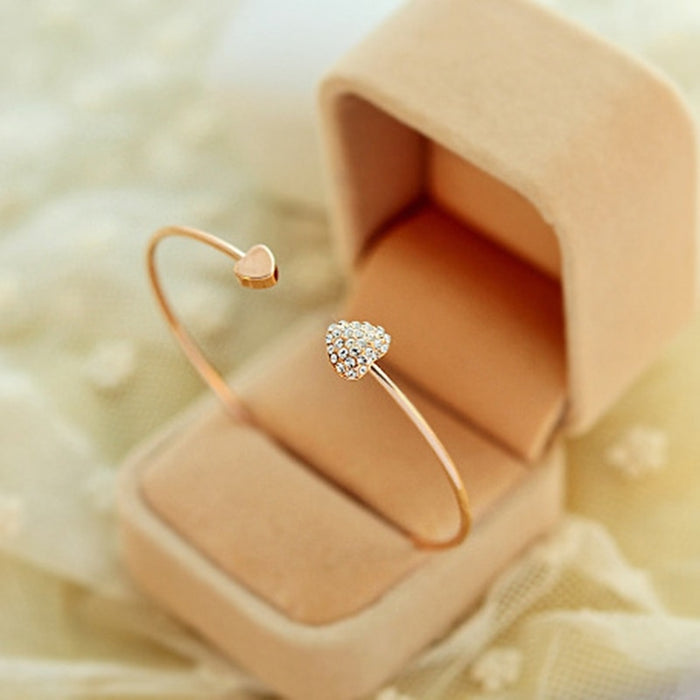 Heart Bow Cuff Bracelet