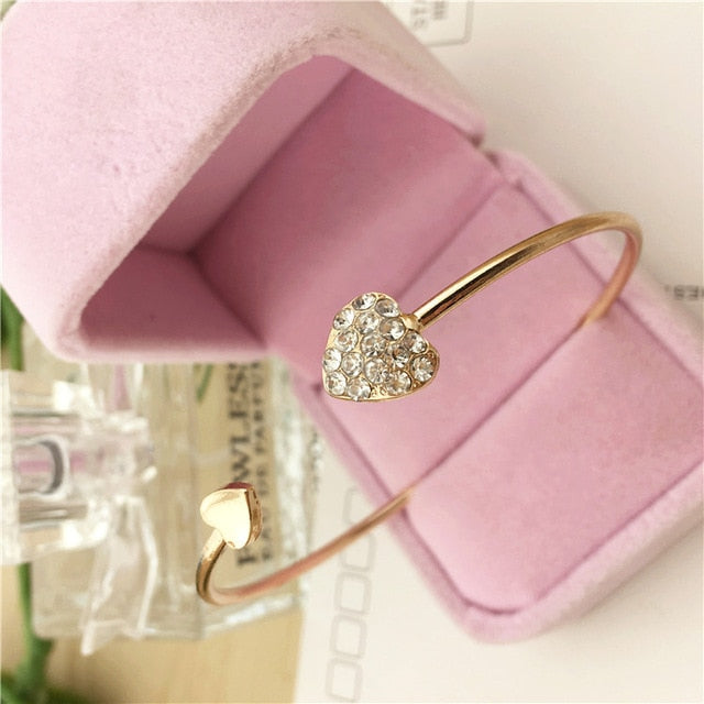 Heart Bow Cuff Bracelet