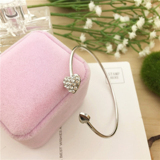 Heart Bow Cuff Bracelet
