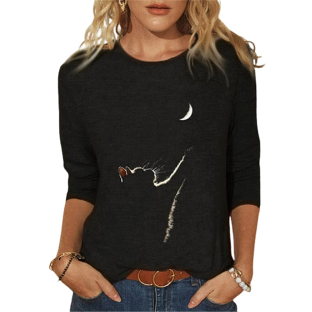 3D Print Long Sleeved Women's T Shirt