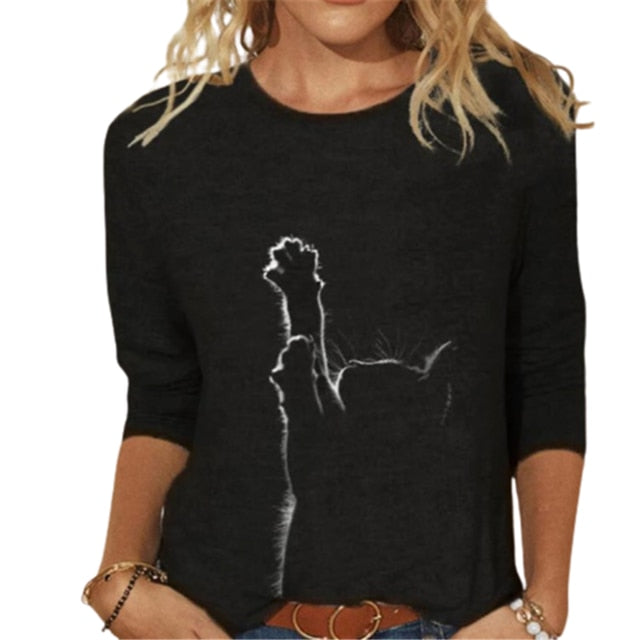 3D Print Long Sleeved Women's T Shirt