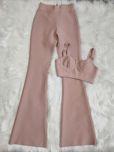 2 Pieces Strap Sleeveless Bustiers And Pants set