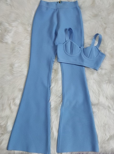 2 Pieces Strap Sleeveless Bustiers And Pants set