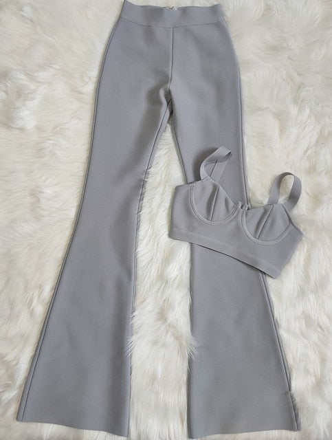 2 Pieces Strap Sleeveless Bustiers And Pants set