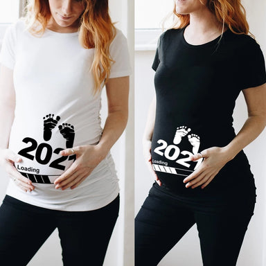 Baby Loading Printed Pregnant T Shirt