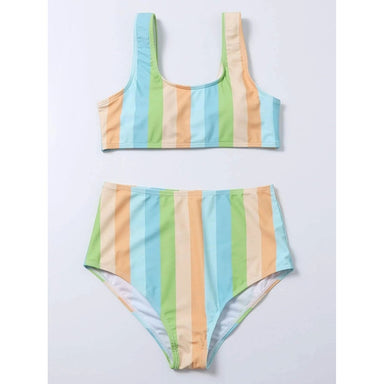 High Waist Bikini Sexy Striped Swimsuit