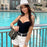 Women Sexy Backless Summer Clothes Solid V-Neck Thong Nude Bodycon