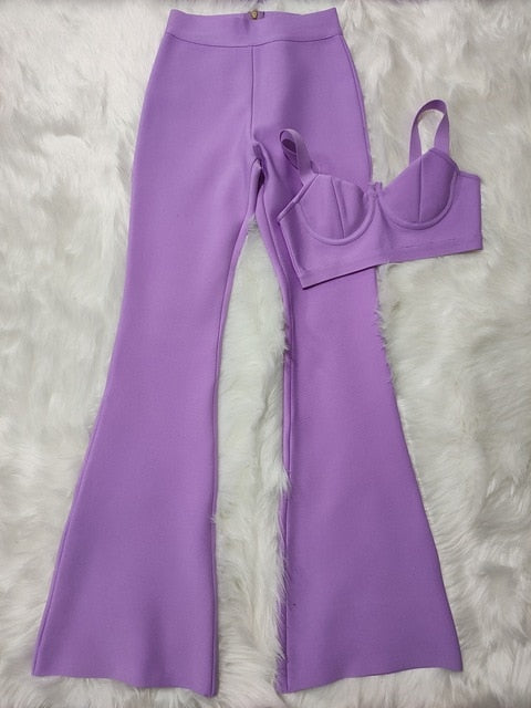 2 Pieces Strap Sleeveless Bustiers And Pants set