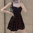 Plaid Pleated Punk Dress