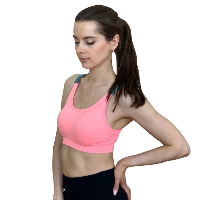 Cross Straps Wireless Padded Comfy Sports Bra