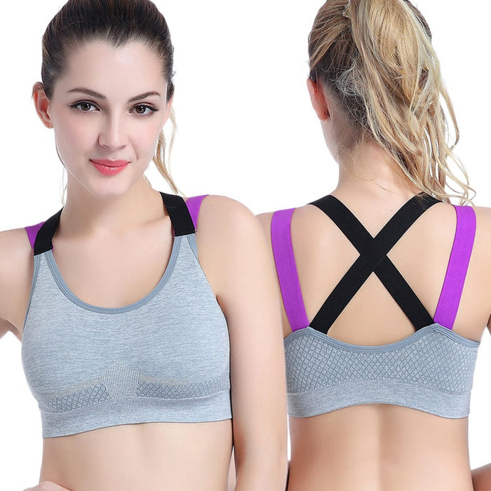Cross Straps Wireless Padded Comfy Sports Bra