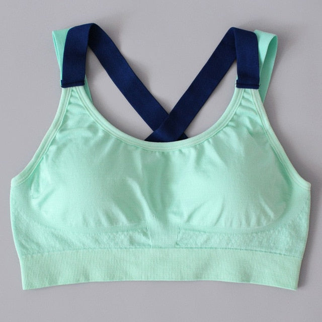 Cross Straps Wireless Padded Comfy Sports Bra