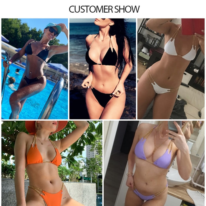 Micro chain bikini set