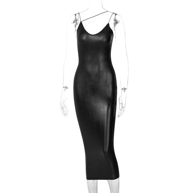 Leather Bodycon Sexy Party Dress