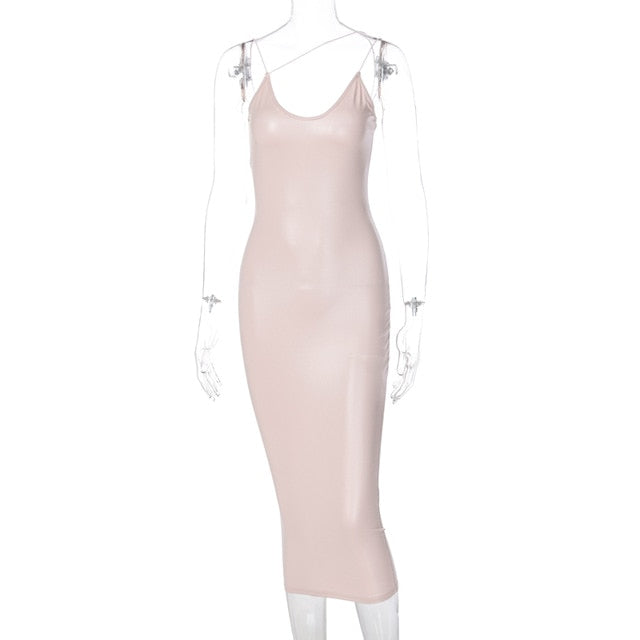 Leather Bodycon Sexy Party Dress