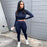 Two Piece High Waist Sportswear Crop Top And Leggings