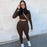 Two Piece High Waist Sportswear Crop Top And Leggings