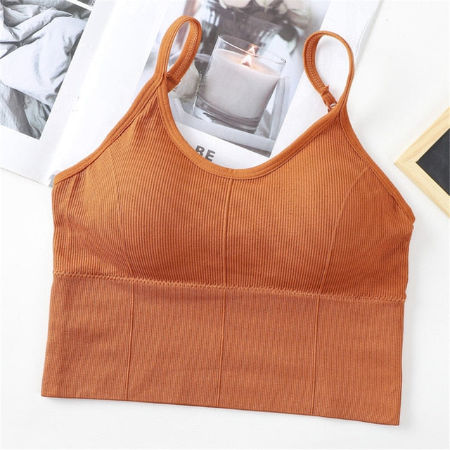 Solid Underwear Fitness Tops Sports Bra