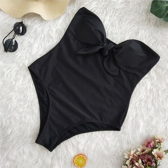 Sexy High Waist Swimwear One piece Swimsuit