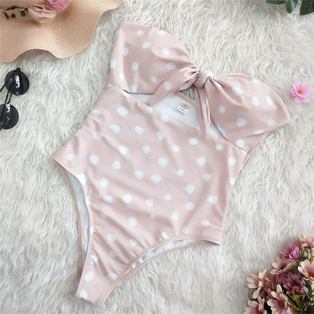 Sexy High Waist Swimwear One piece Swimsuit