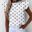 Sexy Ruffle Blouse Short Sleeve Blouse