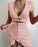 Floral Print Fashion Tie Up Wrap Mini Dress