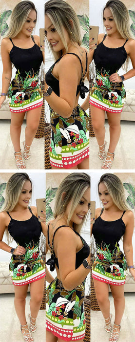 Sexy Bodycon Backless Slim Hips Mini Dress