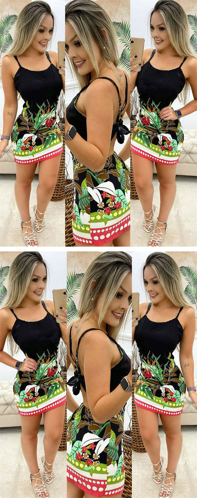 Sexy Bodycon Backless Slim Hips Mini Dress