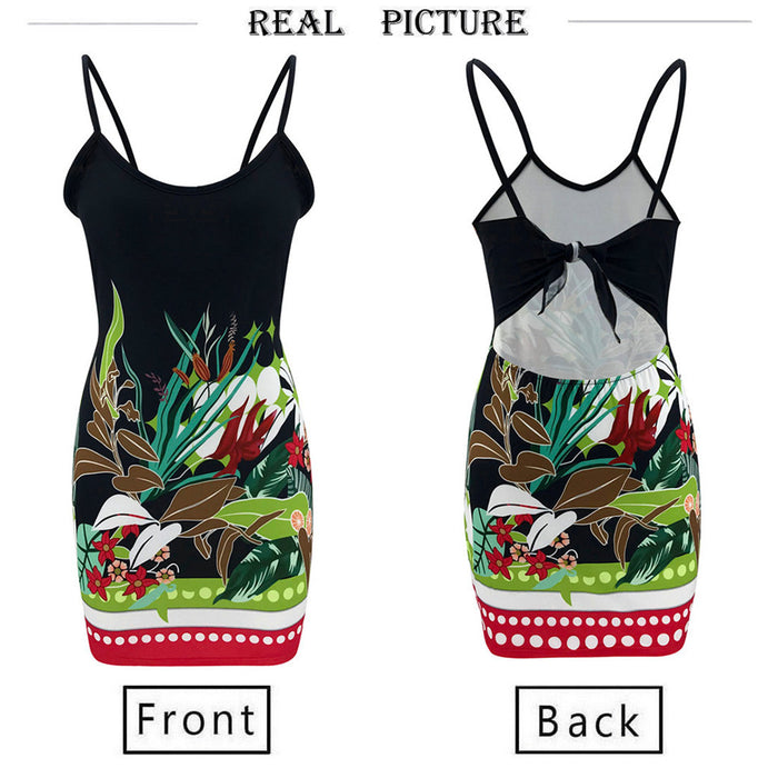 Sexy Bodycon Backless Slim Hips Mini Dress