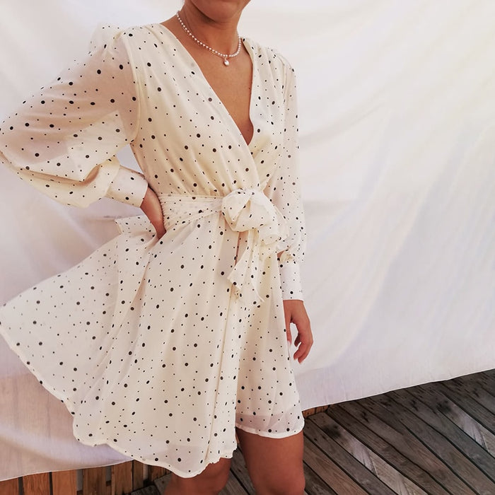 Chiffon Dress Long Sleeve Boho Dress