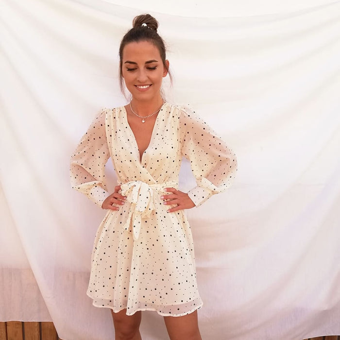 Chiffon Dress Long Sleeve Boho Dress