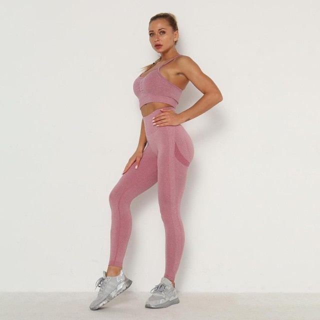 Long Sleeve High Waist Seamless Sport Suit