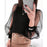 Knitted Polka Dot Puff Long Sleeve Blouse