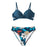 Push Up Floral Wrap Bikini Set