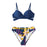 Push Up Floral Wrap Bikini Set