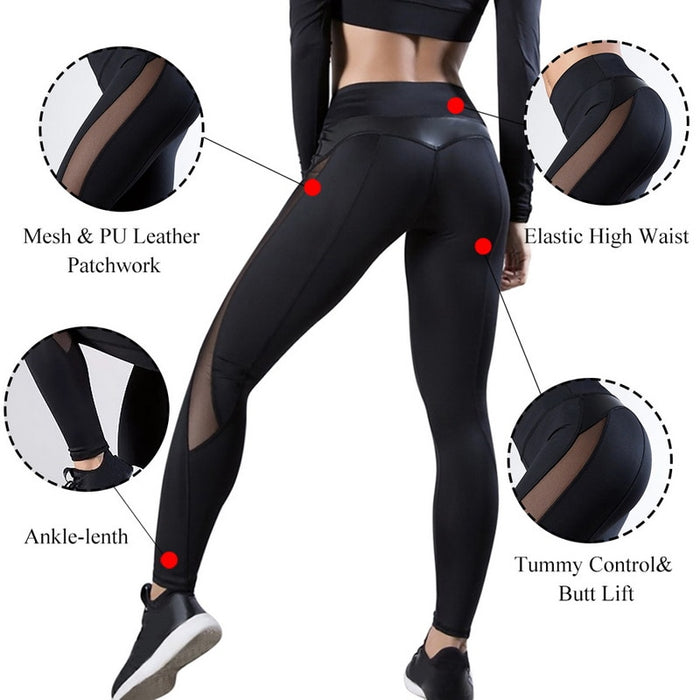 Women Leggings Sexy Mesh Pants
