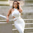 New Summer White Halter Bodycon Dress