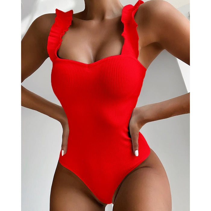 New Sexy Female Swimsuit Vintage One Piece