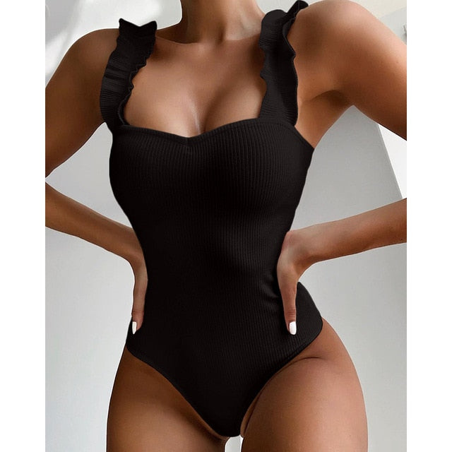 New Sexy Female Swimsuit Vintage One Piece