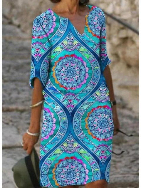 Loose Spring Vintage Ruffles Dress